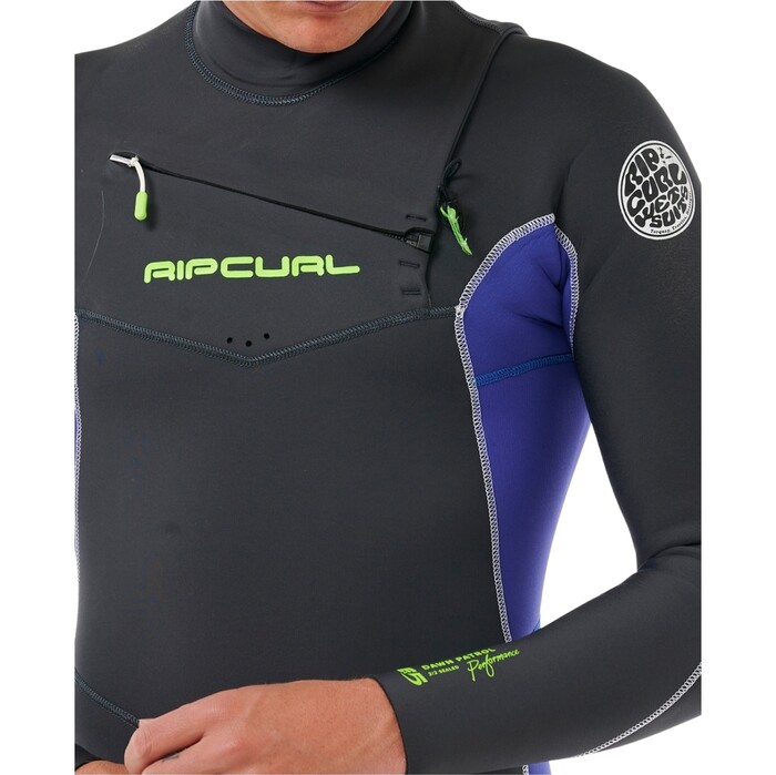 2024 Rip Curl Hombres Dawn Patrol Performance 4/3mm Chest Zip Neopreno 15DMFS - Wild Berry